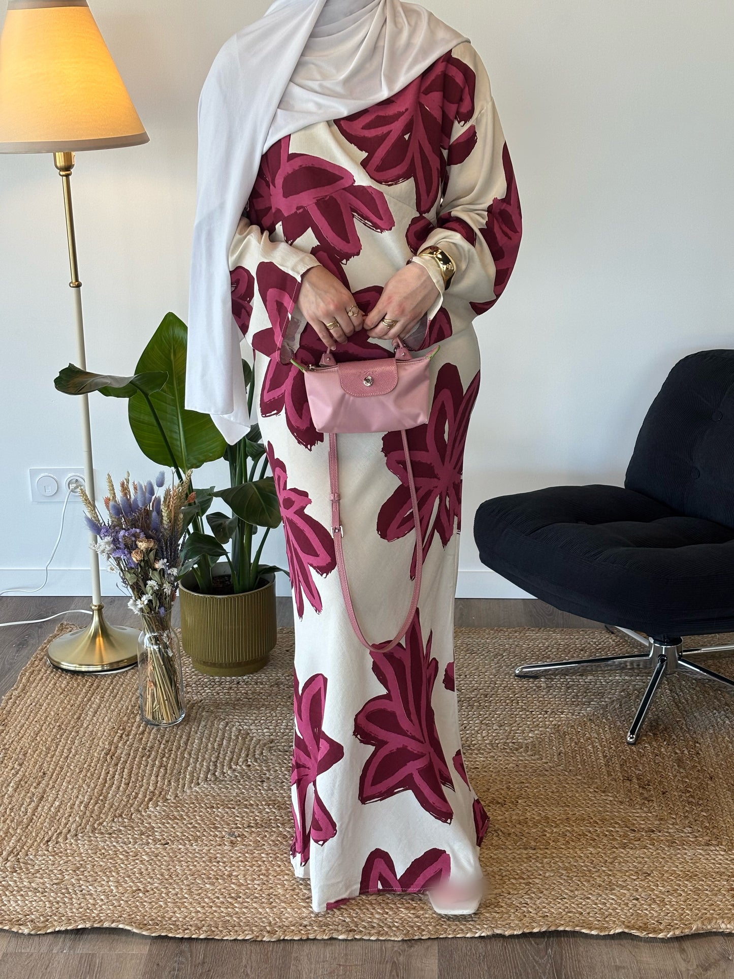 ROBE FLEURIE NAJAH ROSE