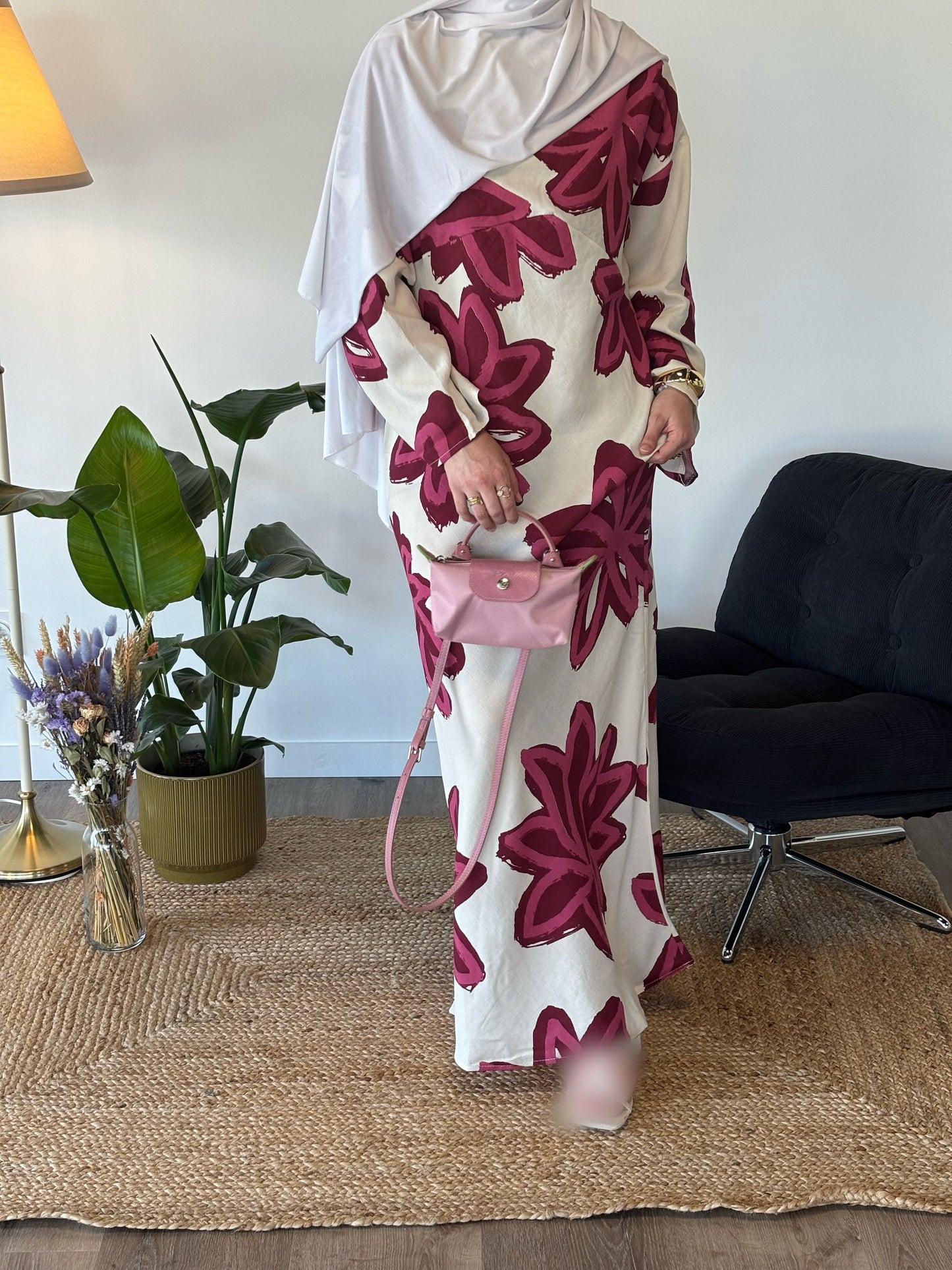 ROBE FLEURIE NAJAH ROSE