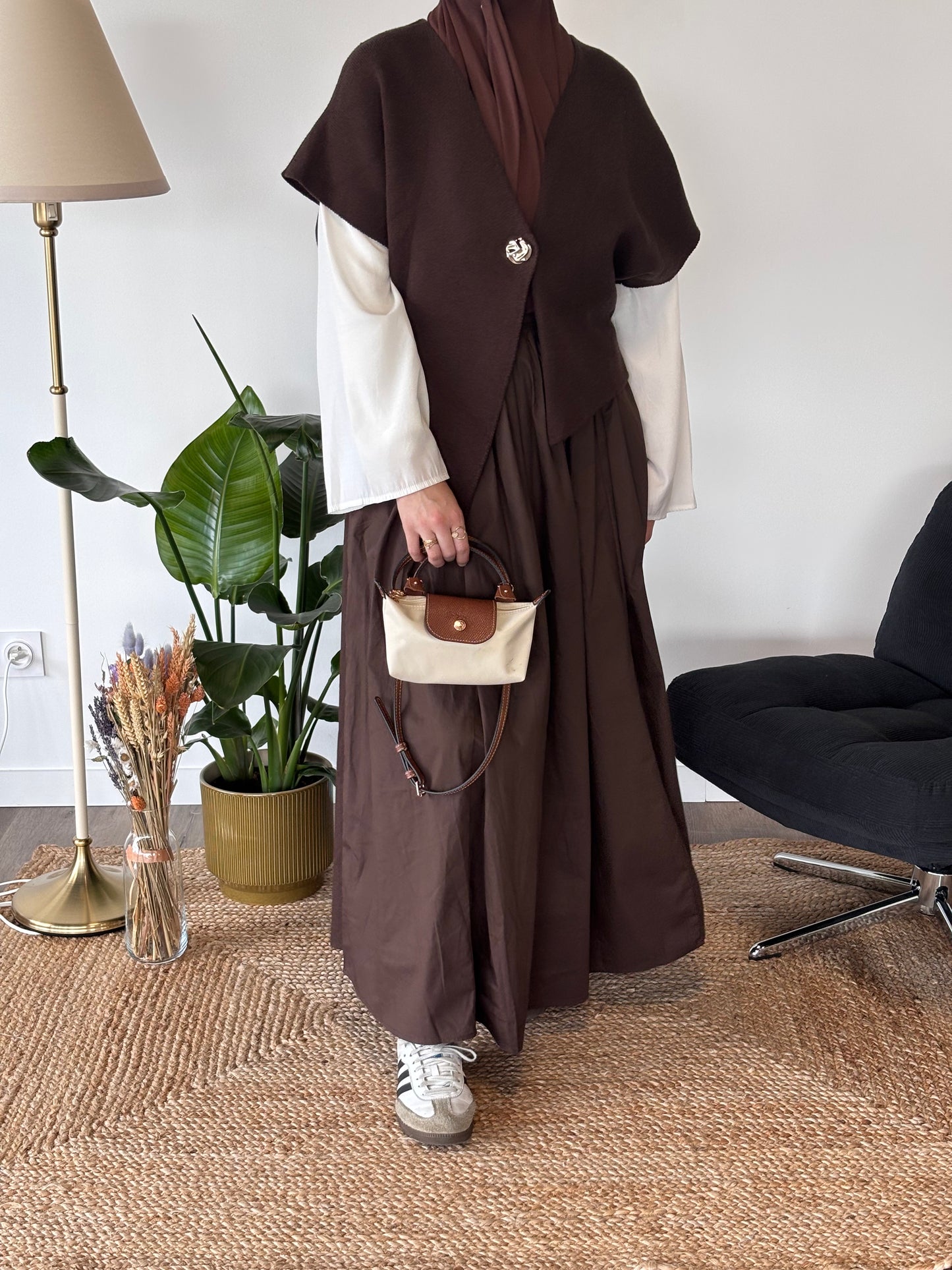 TOP ASYMÉTRIQUE SIENNA MARRON