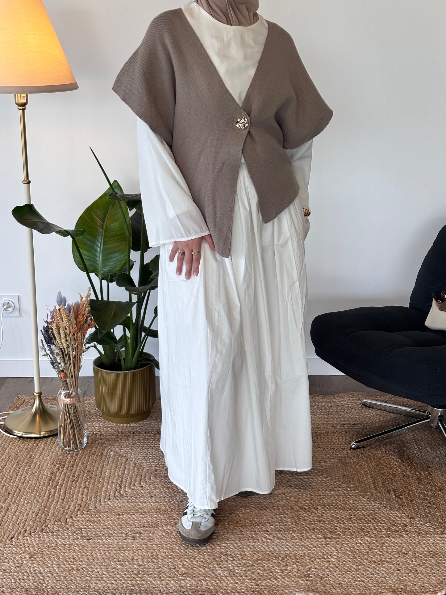 TOP ASYMÉTRIQUE SIENNA TAUPE