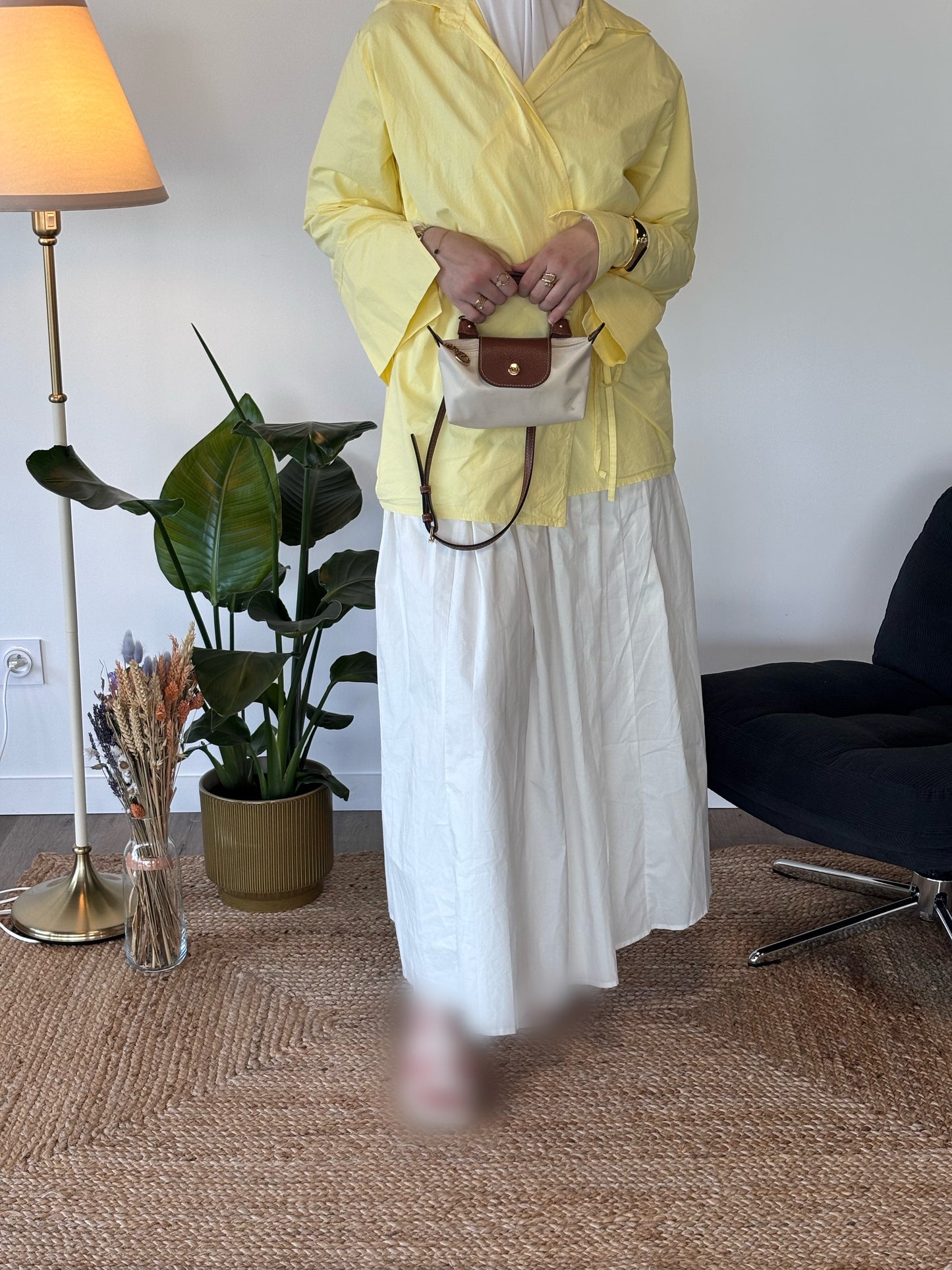 CHEMISIER A NOUER OLYMPE JAUNE