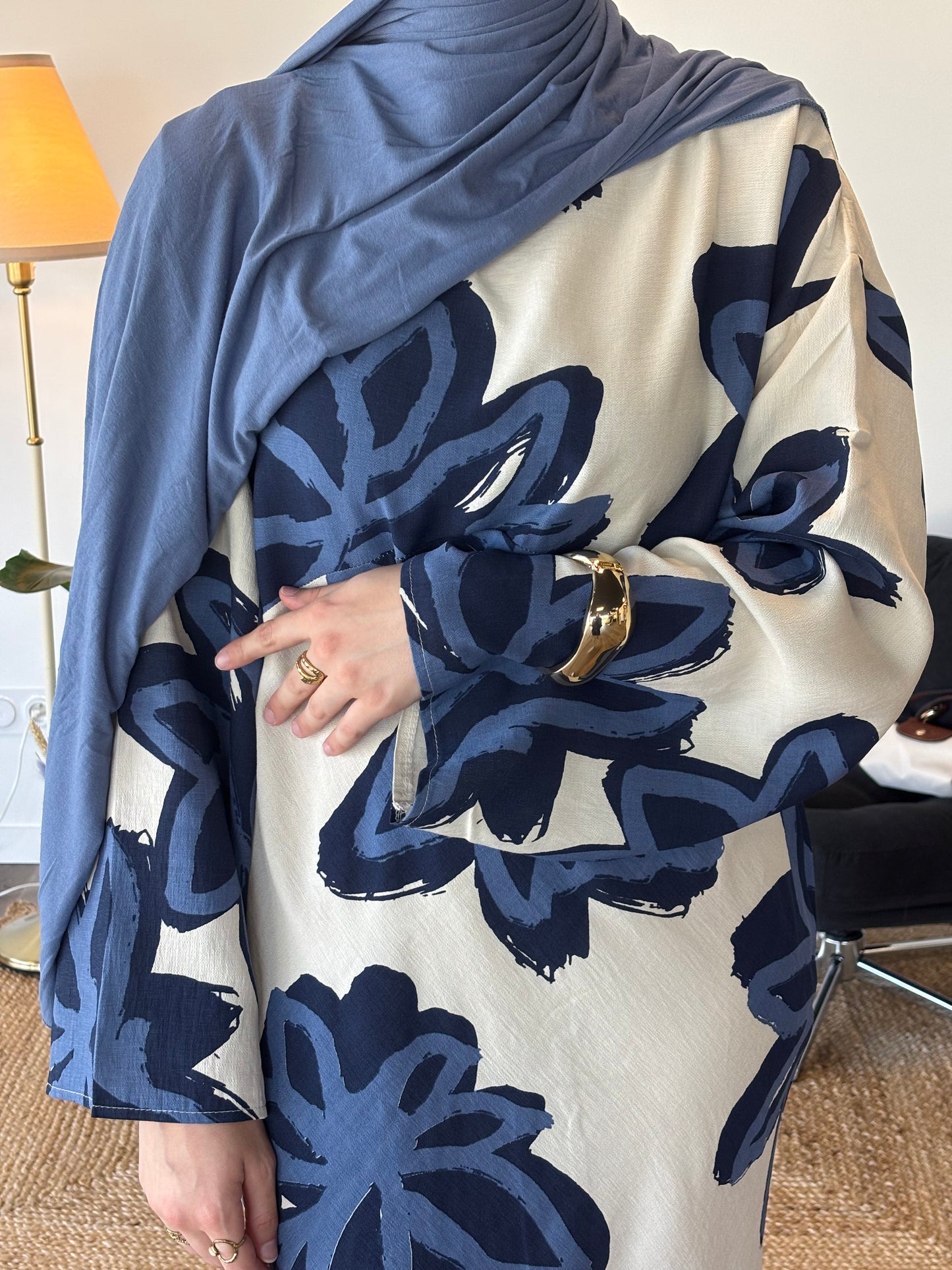 ROBE FLEURIE NAJAH BLEU