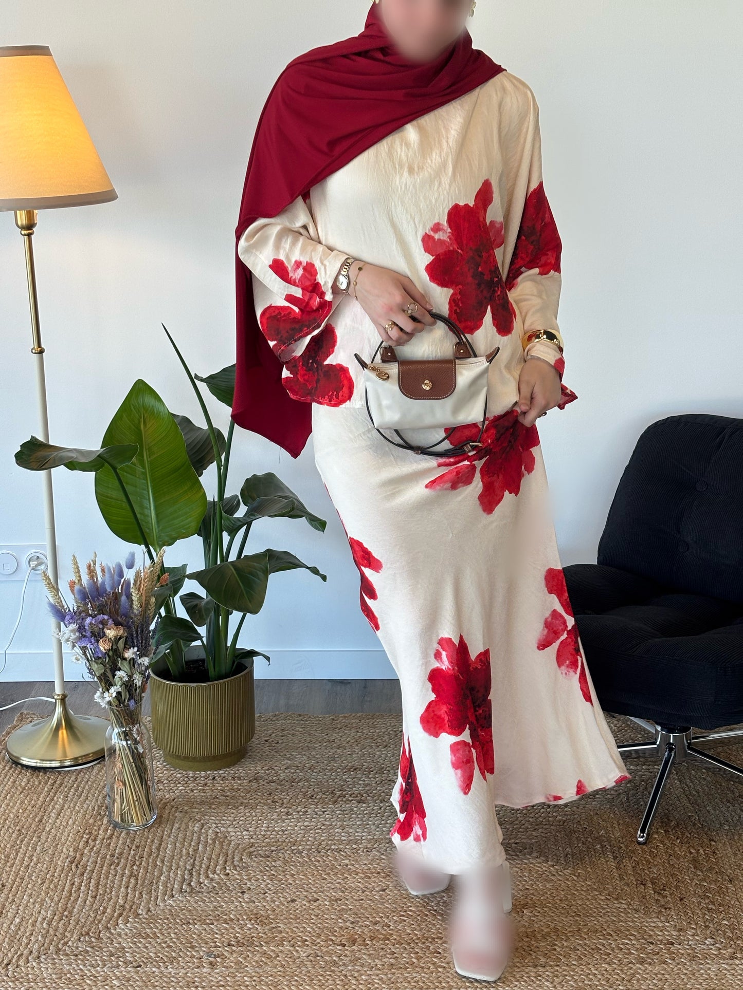 ENSEMBLE SAFIYA FLEURI CRÈME