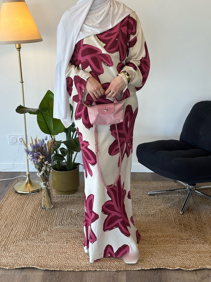ROBE FLEURIE NAJAH ROSE