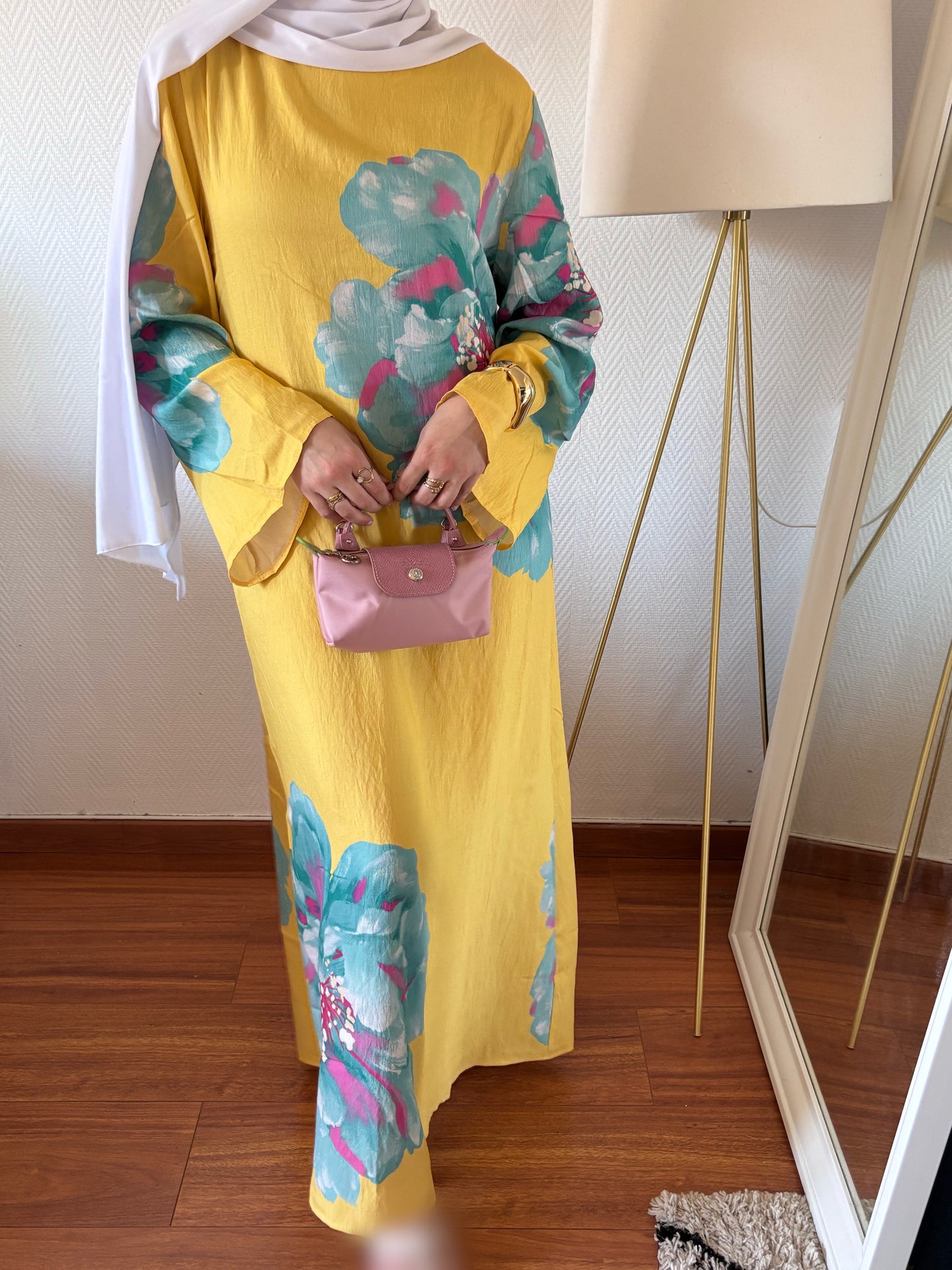 ROBE BLOOM FLEURIE JAUNE ET BLEU