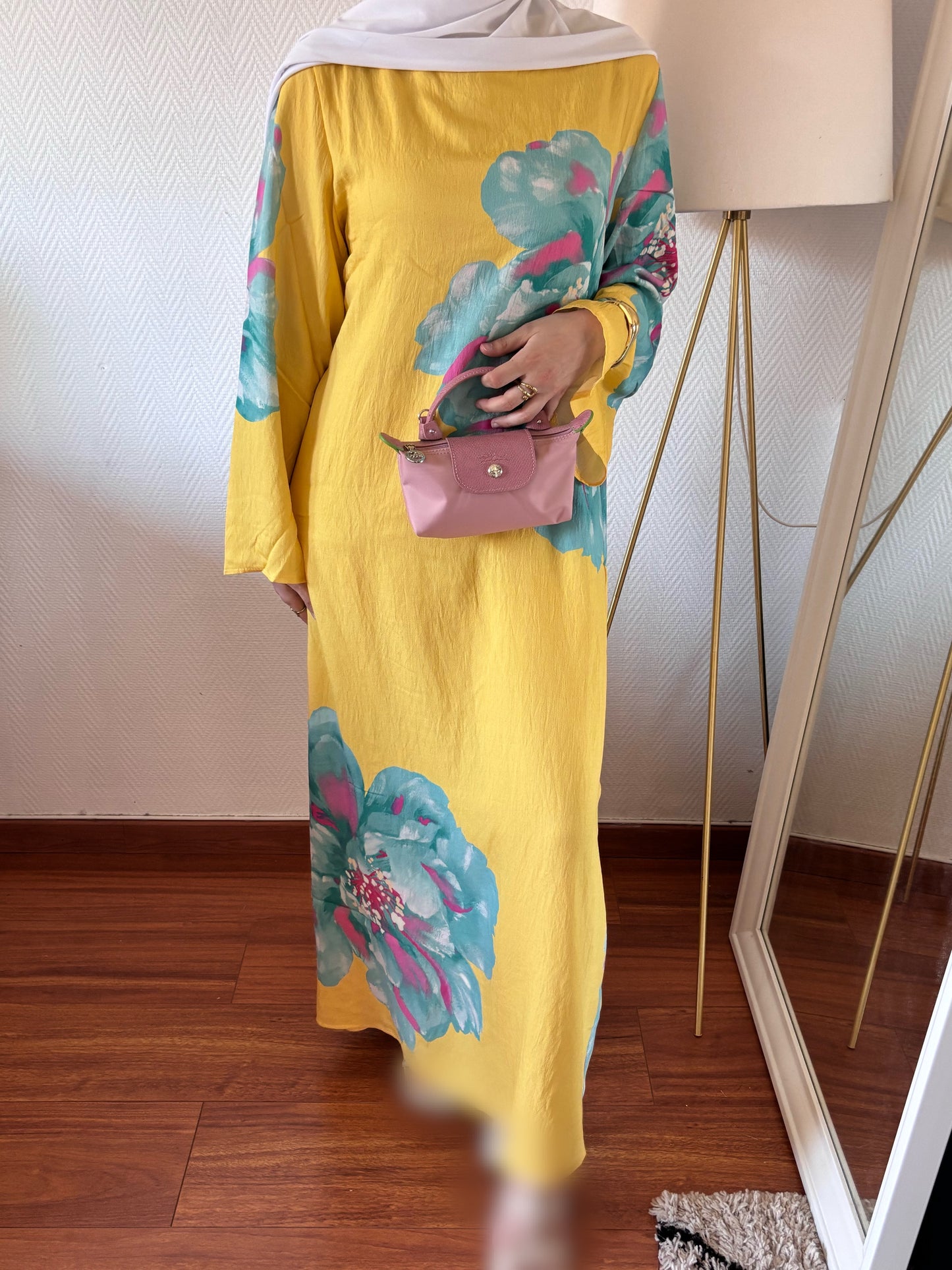 ROBE BLOOM FLEURIE JAUNE ET BLEU