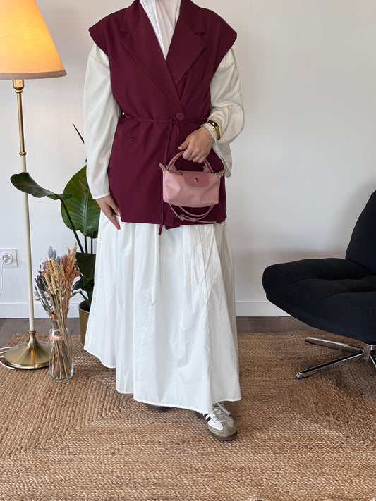 BLAZER SANS MANCHE SOHO BORDEAUX