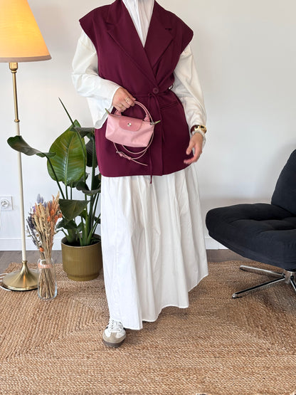 BLAZER SANS MANCHE SOHO BORDEAUX
