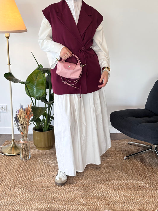 BLAZER SANS MANCHE SOHO BORDEAUX