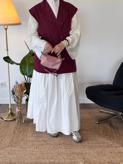T-SHIRT MANCHE LONGUE BLANC
