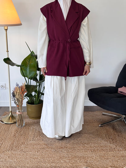 BLAZER SANS MANCHE SOHO BORDEAUX