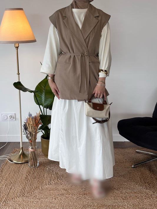 BLAZER SANS MANCHE SOHO TAUPE