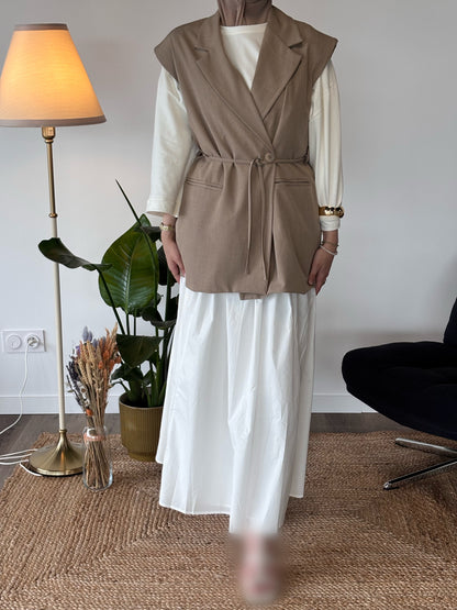 BLAZER SANS MANCHE SOHO TAUPE