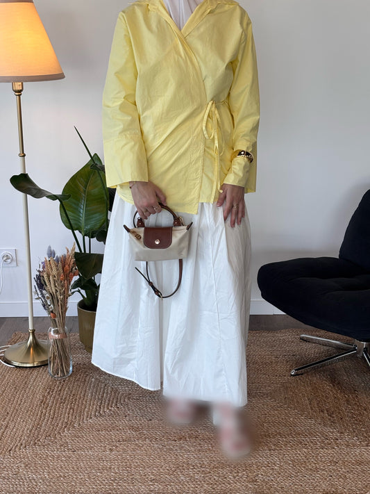 CHEMISIER A NOUER OLYMPE JAUNE