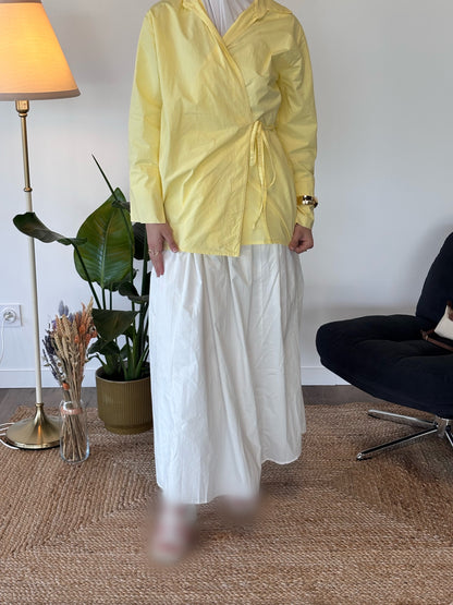 CHEMISIER A NOUER OLYMPE JAUNE