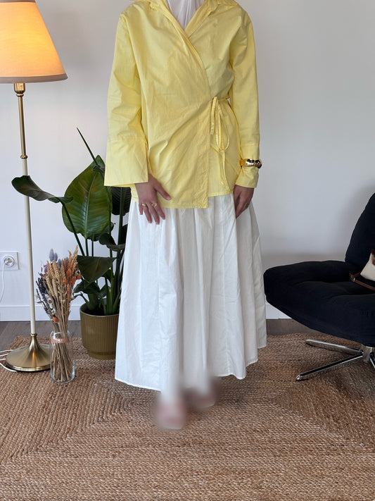 CHEMISIER A NOUER OLYMPE JAUNE