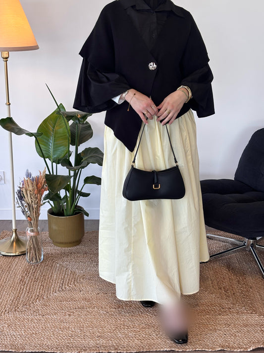TOP ASYMÉTRIQUE SIENNA NOIR