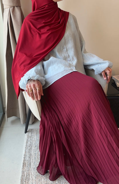JUPE PLISSÉE LAYLA CERISE