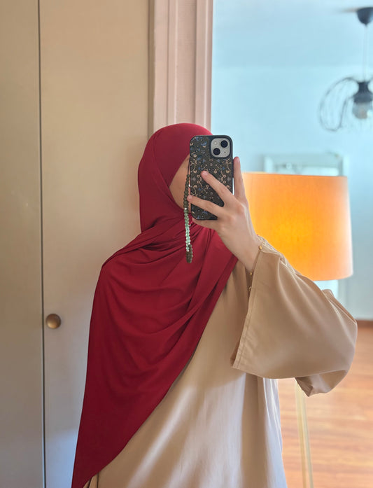 VOILE JERSEY PREMIUM ROUGE MAJESTÉ